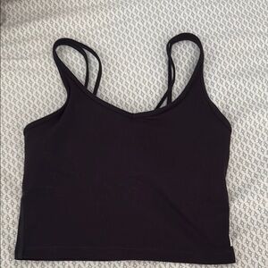 Vuori Black Fitted Crop Camisole